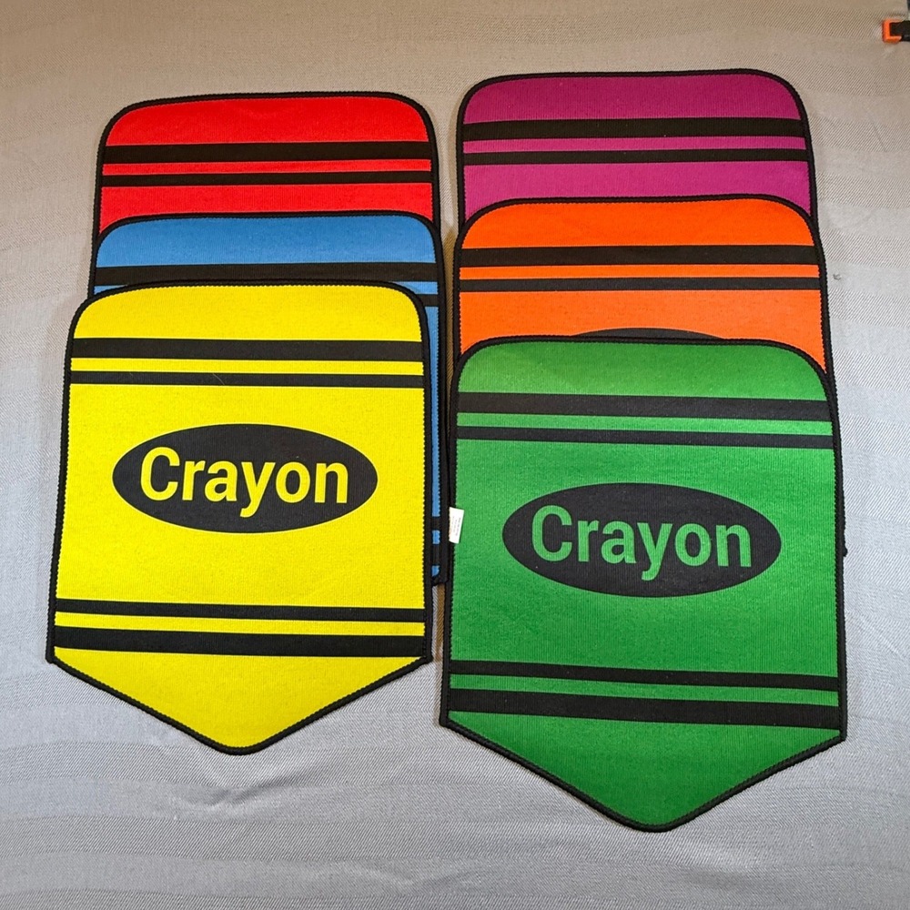 Akaixi Crayon Shaped Floor Mats Set of 6 Multicolor Classroom Playroom Decor